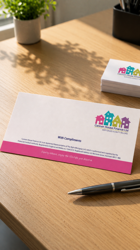 Print mockup produced for Cannon House Finance