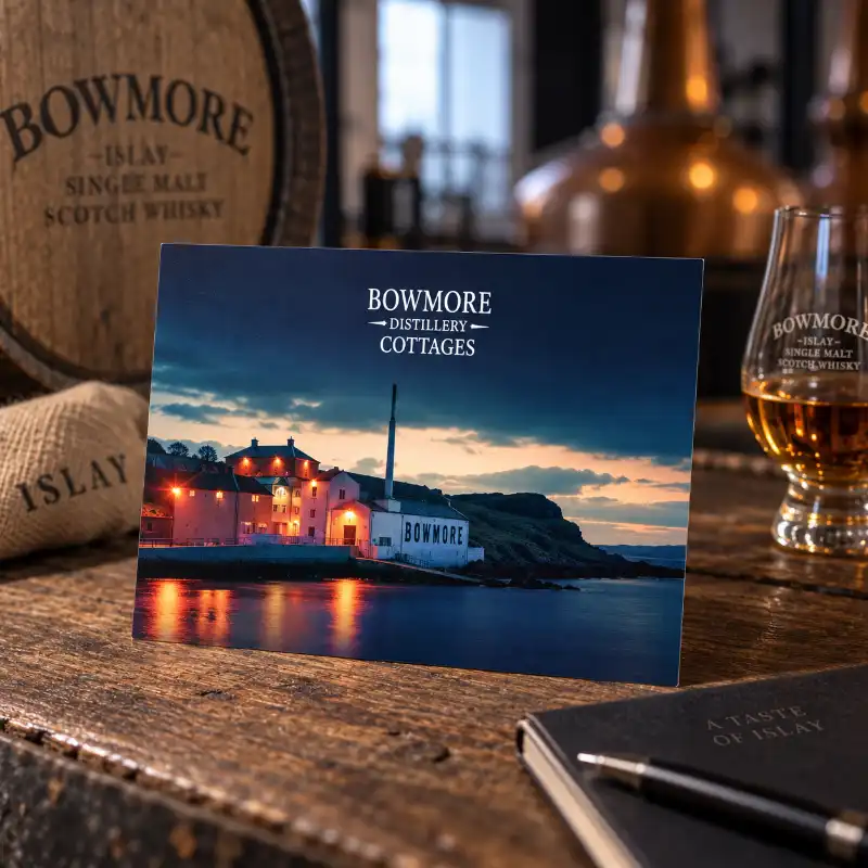 Printed distillery postcard