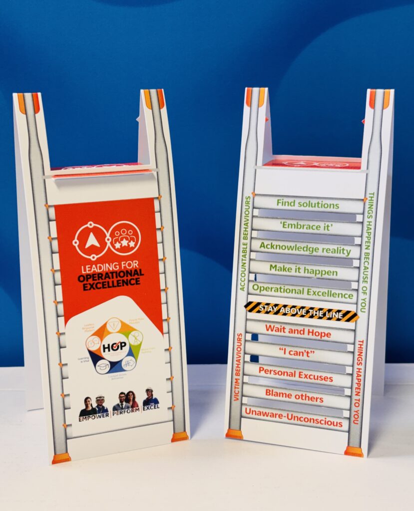Printed free-standing display boards for a safety campaign