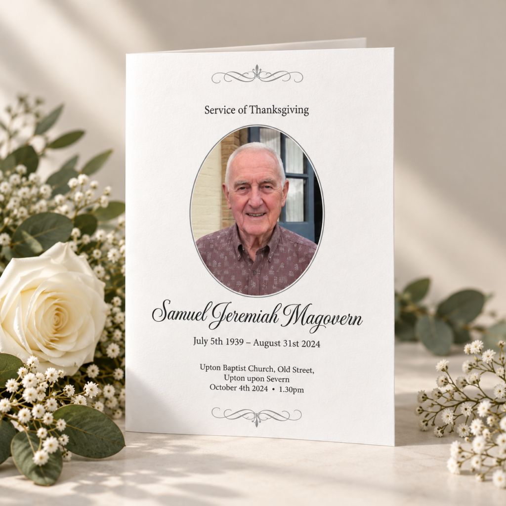 Printed order of service